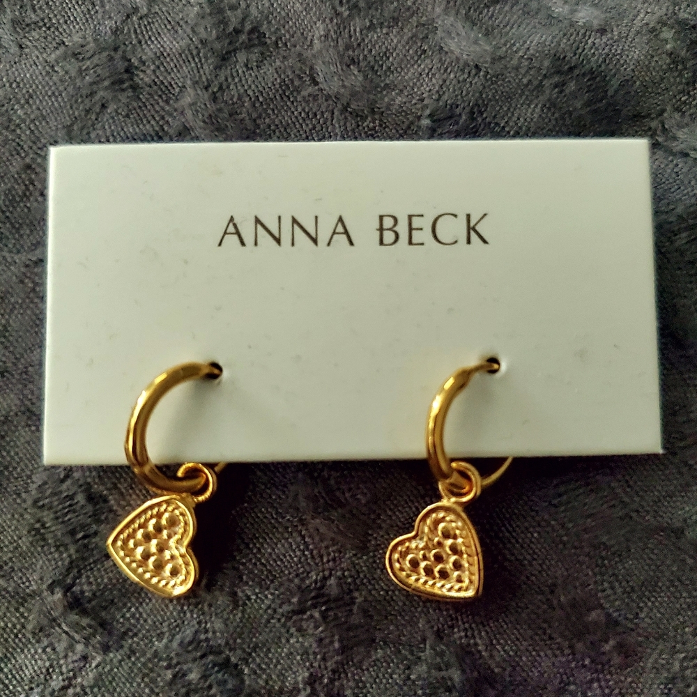 Anna Beck New Gold Heart Earings